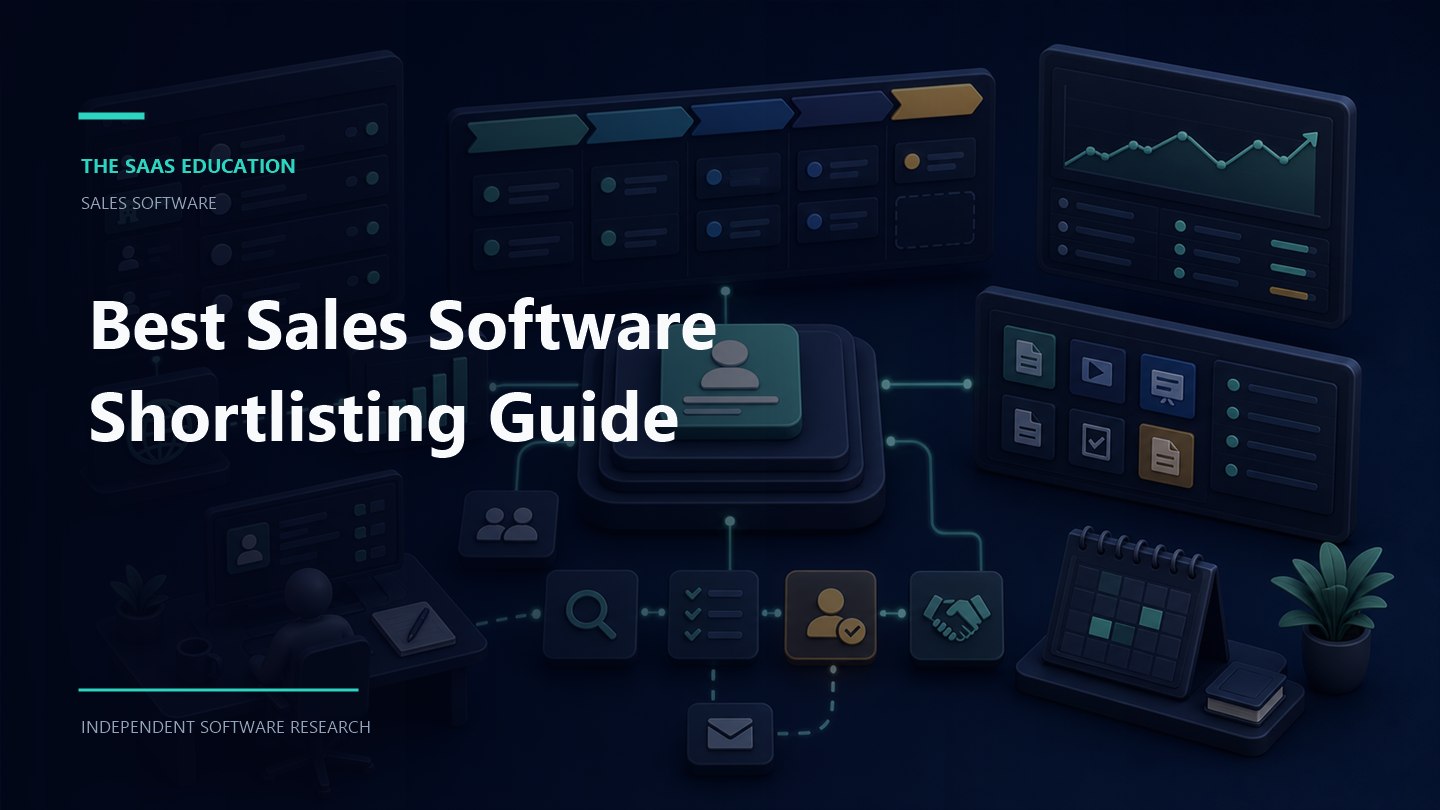 best sales software shortlisting guide evaluation workflow and software buying checklist
