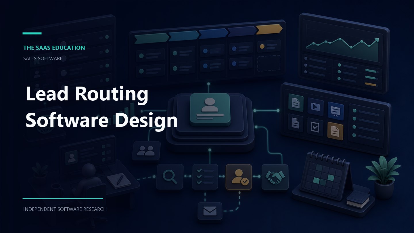 Lead routing software design showing assignment rules, ownership logic, fallback queues, and CRM handoff checks