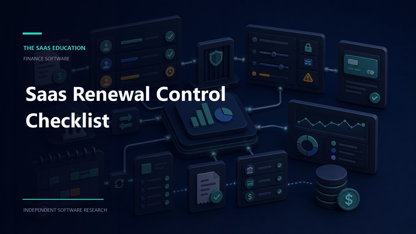 saas renewal control checklist evaluation workflow and software buying checklist